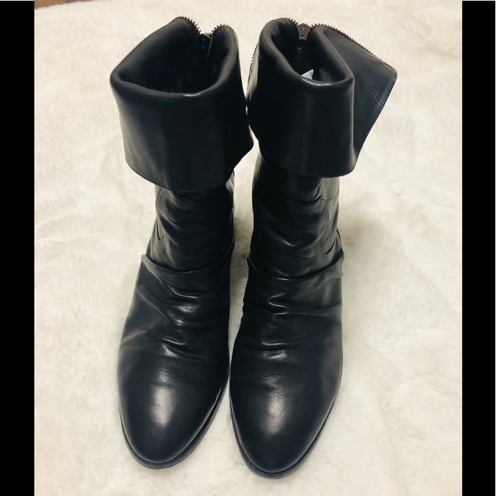 STACCATO Soft Lamb Skin Black Leather Boots Sz 8